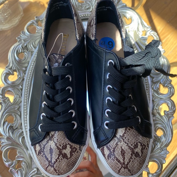 NWOT Restricted Faux Leather and Snakeskin sneakers - Picture 2 of 7